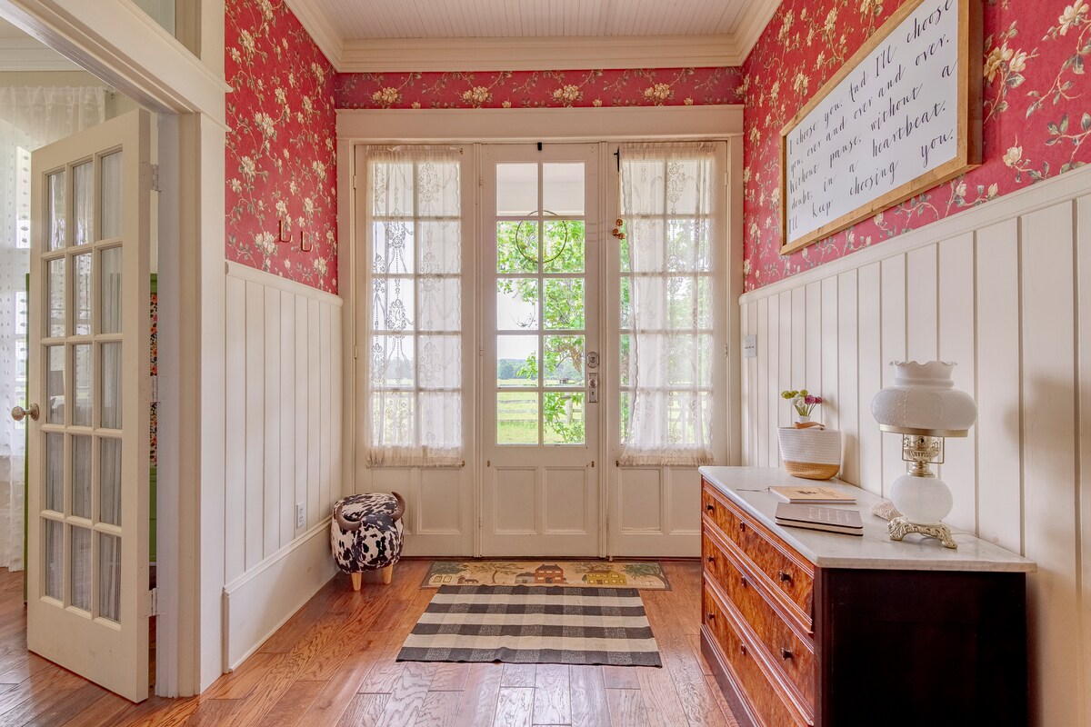 Living area — wood stove and natural light