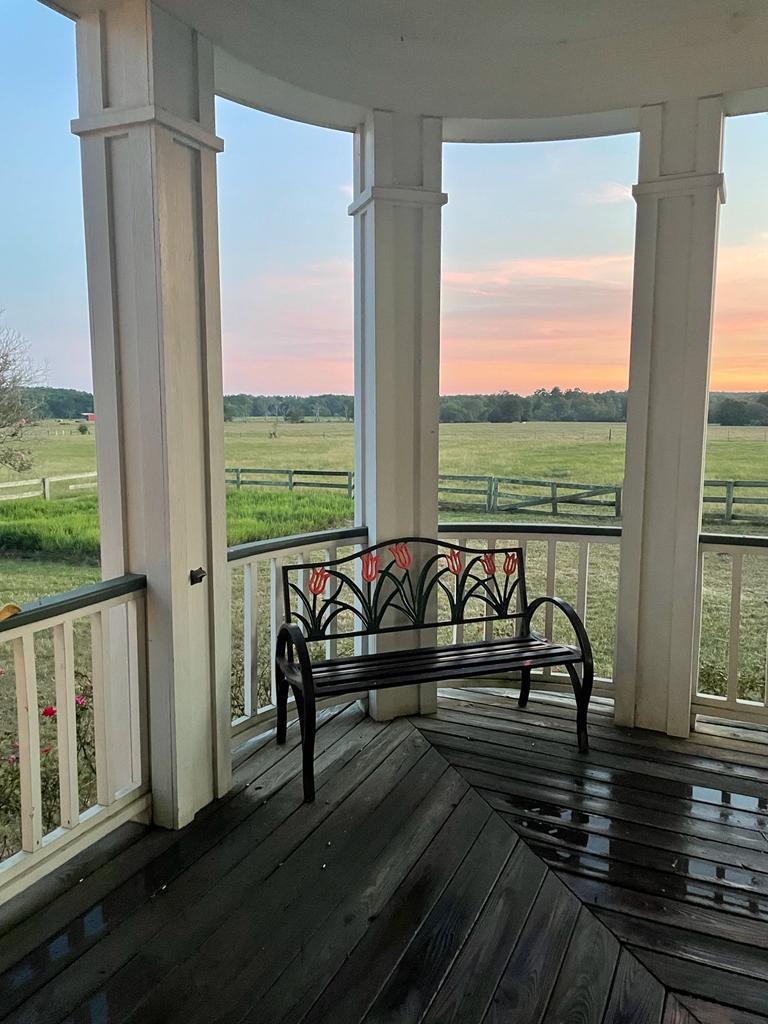 Sunset view from the porch